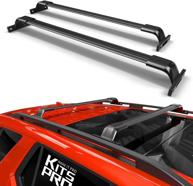 KitsPro 260lb Roof Rack Cross Bars for 2016-2022 Honda Pilot (ONLY FIT Factory Flushed Side Rails), Matte Black Heavy Duty Aluminum Cargo Crossbar - Image 1